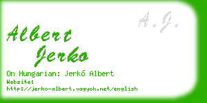 albert jerko business card