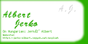 albert jerko business card